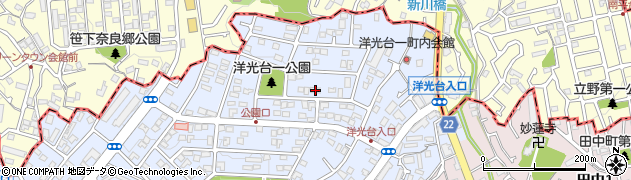 神奈川県横浜市磯子区洋光台1丁目22-12周辺の地図