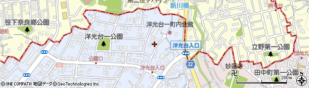 神奈川県横浜市磯子区洋光台1丁目18-14周辺の地図