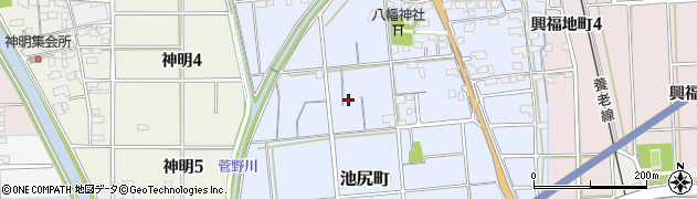 岐阜県大垣市池尻町周辺の地図