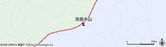 京羅木山周辺の地図