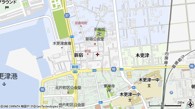 〒292-0066 千葉県木更津市新宿の地図