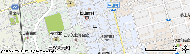 滋賀県長浜市三ツ矢町周辺の地図