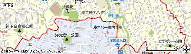 神奈川県横浜市磯子区洋光台1丁目18-34周辺の地図