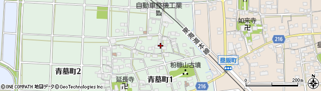 岐阜県大垣市青墓町周辺の地図