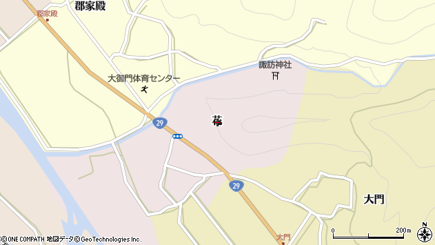 〒680-0444 鳥取県八頭郡八頭町花の地図