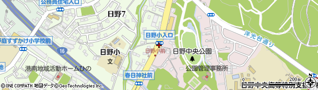 日野小入口周辺の地図