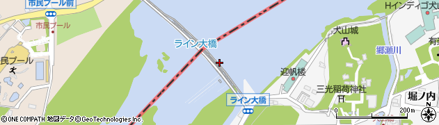 ライン大橋周辺の地図