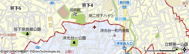 神奈川県横浜市磯子区洋光台1丁目24-9周辺の地図