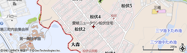 岐阜県可児市松伏周辺の地図