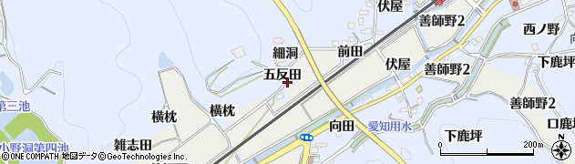 愛知県犬山市善師野（五反田）周辺の地図