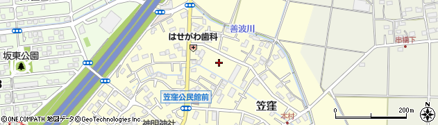 神奈川県伊勢原市笠窪周辺の地図