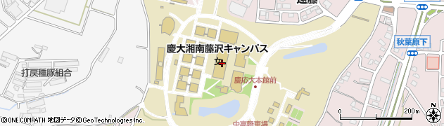 慶應義塾大学湘南藤沢キャンパス　Θ館ホール周辺の地図