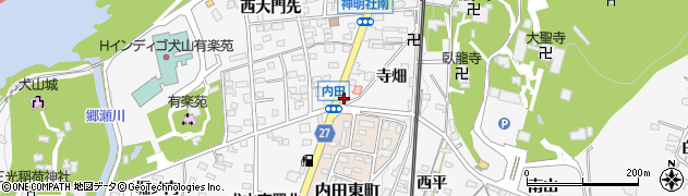愛知県犬山市犬山中道69周辺の地図