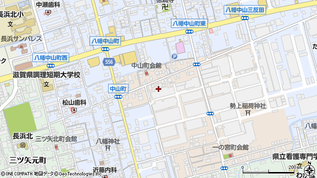 〒526-0022 滋賀県長浜市中山町の地図