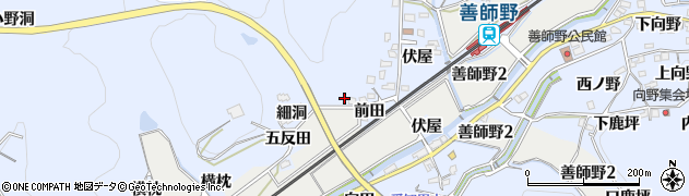 愛知県犬山市善師野裏山周辺の地図