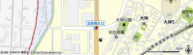 正安寺入口周辺の地図