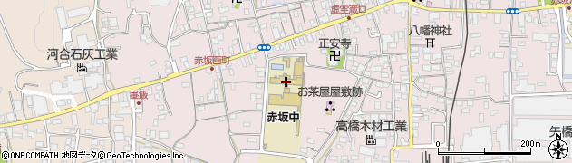 大垣市立赤坂中学校周辺の地図