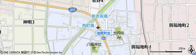 岐阜県大垣市池尻町1322周辺の地図