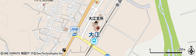 福知山市役所大江支所　地域振興係・農業改善支援センター周辺の地図