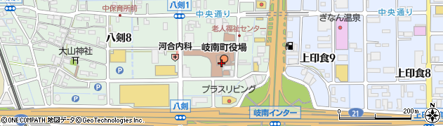 岐南町役場総務部　徴収課周辺の地図