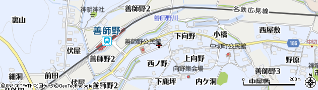 愛知県犬山市善師野上紅屋31周辺の地図