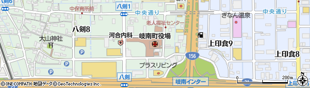 岐阜県岐南町（羽島郡）周辺の地図