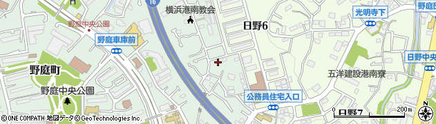 神奈川県横浜市港南区野庭町516周辺の地図