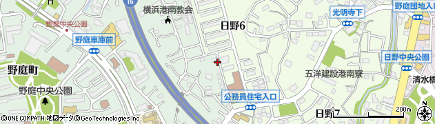 神奈川県横浜市港南区野庭町514周辺の地図