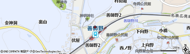愛知県犬山市善師野（下紅屋）周辺の地図