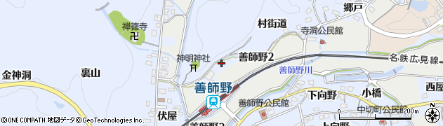 愛知県犬山市善師野（伏屋宮下）周辺の地図