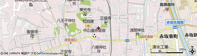 岐阜県大垣市赤坂町周辺の地図