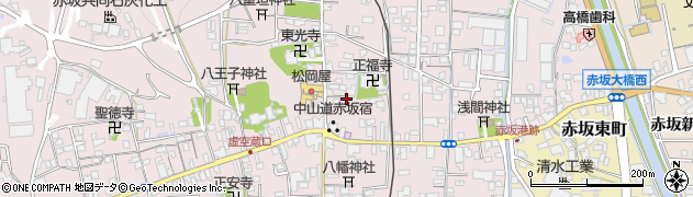 岐阜県大垣市赤坂町周辺の地図