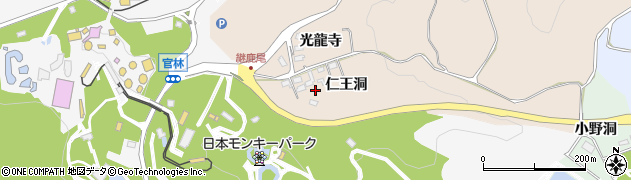 愛知県犬山市継鹿尾（仁王洞）周辺の地図
