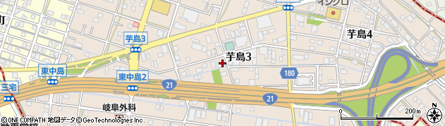 岐阜県岐阜市芋島3丁目周辺の地図