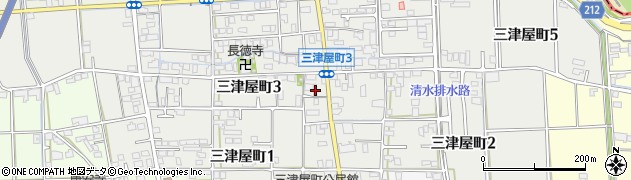 岐阜県大垣市三津屋町周辺の地図