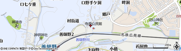 愛知県犬山市善師野隅田周辺の地図