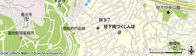 安原邸_笹下akippa駐車場周辺の地図