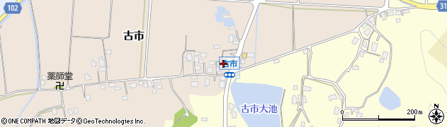 鳥取県米子市古市153周辺の地図