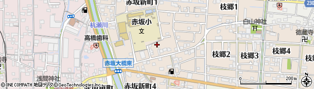岐阜県大垣市赤坂新町周辺の地図