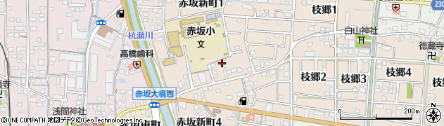 岐阜県大垣市赤坂新町周辺の地図