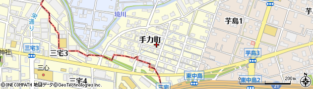 岐阜県岐阜市手力町周辺の地図