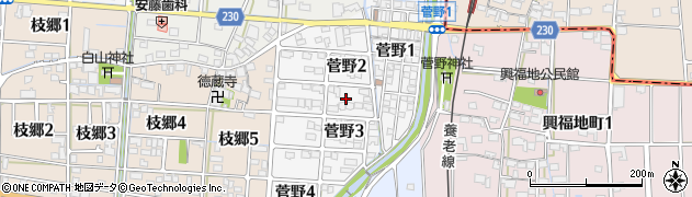 岐阜県大垣市菅野周辺の地図