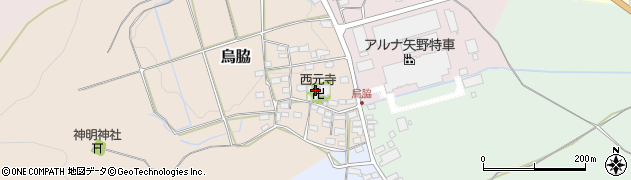 滋賀県米原市烏脇周辺の地図