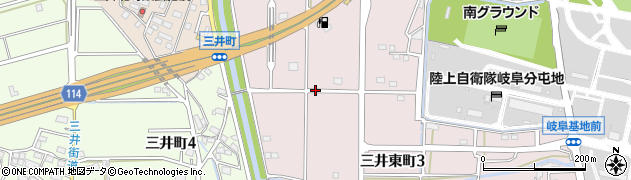 岐阜県各務原市三井東町周辺の地図