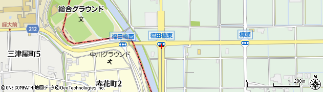 福田橋東周辺の地図