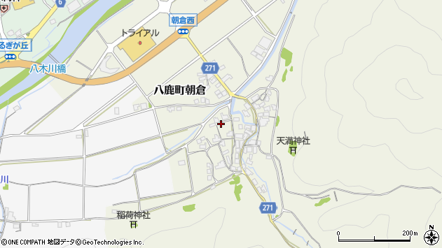 〒667-0024 兵庫県養父市八鹿町朝倉の地図