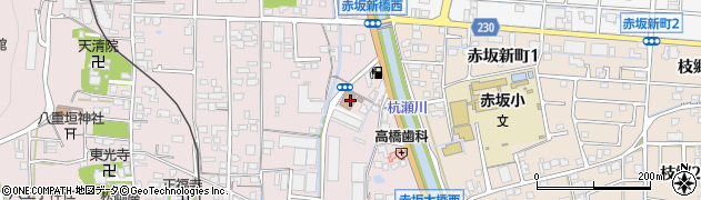 赤坂郵便局周辺の地図