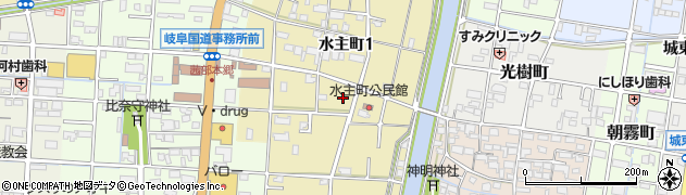 岐阜県岐阜市水主町周辺の地図