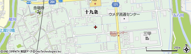 岐阜県瑞穂市十九条周辺の地図