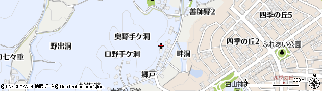 愛知県犬山市善師野寺洞屋敷周辺の地図